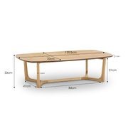 Span Ashwood Oval Coffee Table | Natural Oak gallery detail image