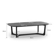 Span Ashwood Oval Coffee Table | Black gallery detail image