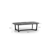 Span Ashwood Oval Coffee Table | Black gallery detail image