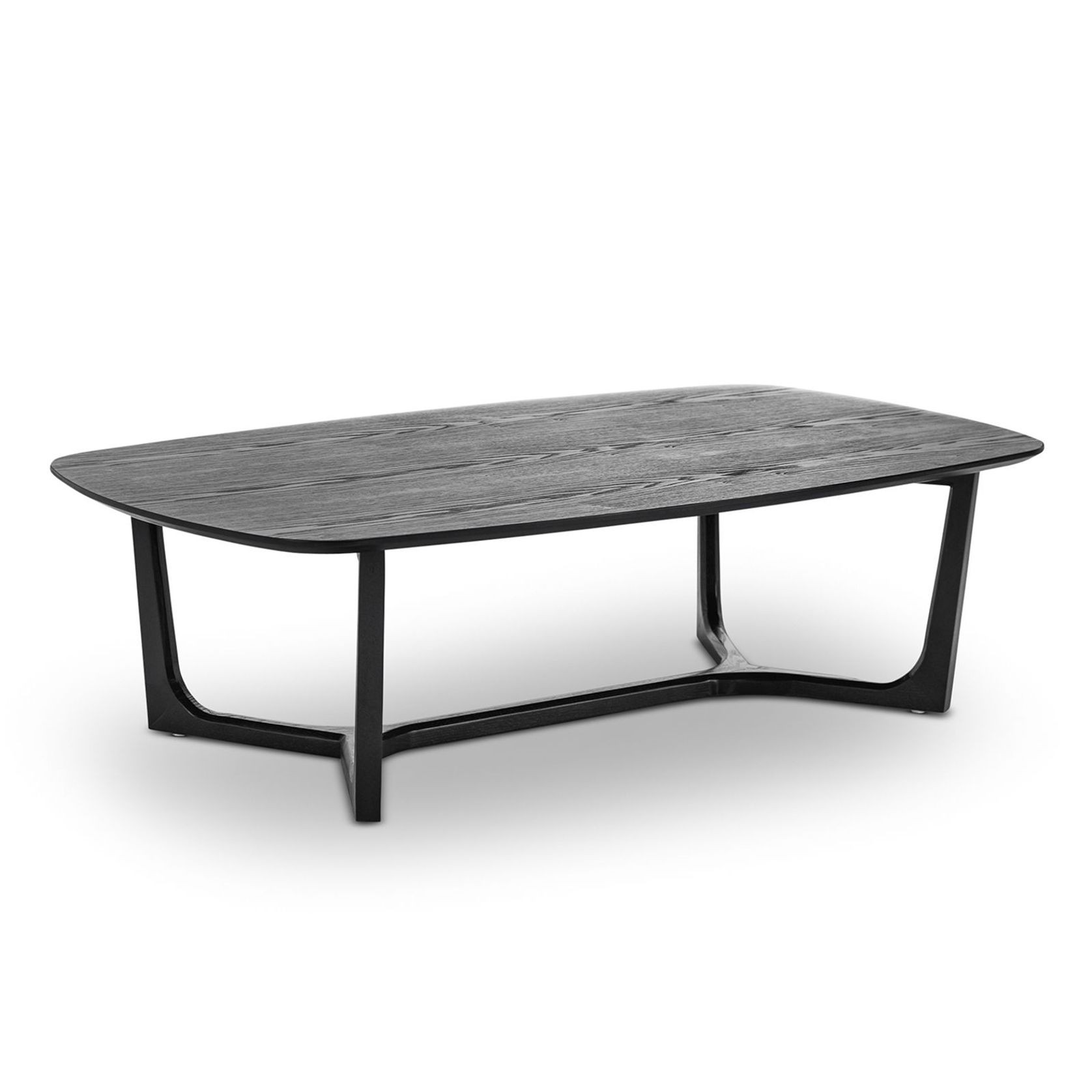 Span Ashwood Oval Coffee Table | Black gallery detail image