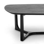 Span Ashwood Oval Coffee Table | Black gallery detail image