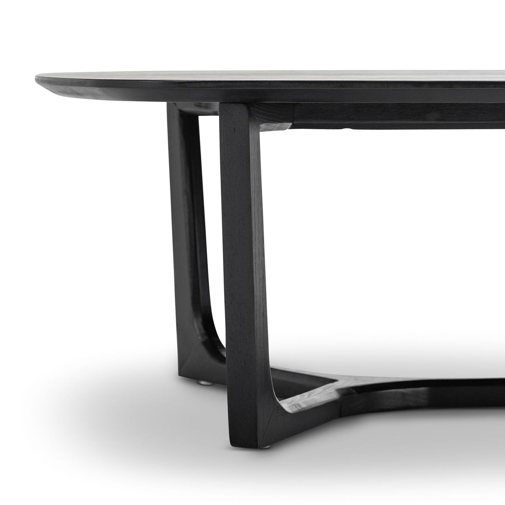 Span Ashwood Oval Coffee Table | Black gallery detail image