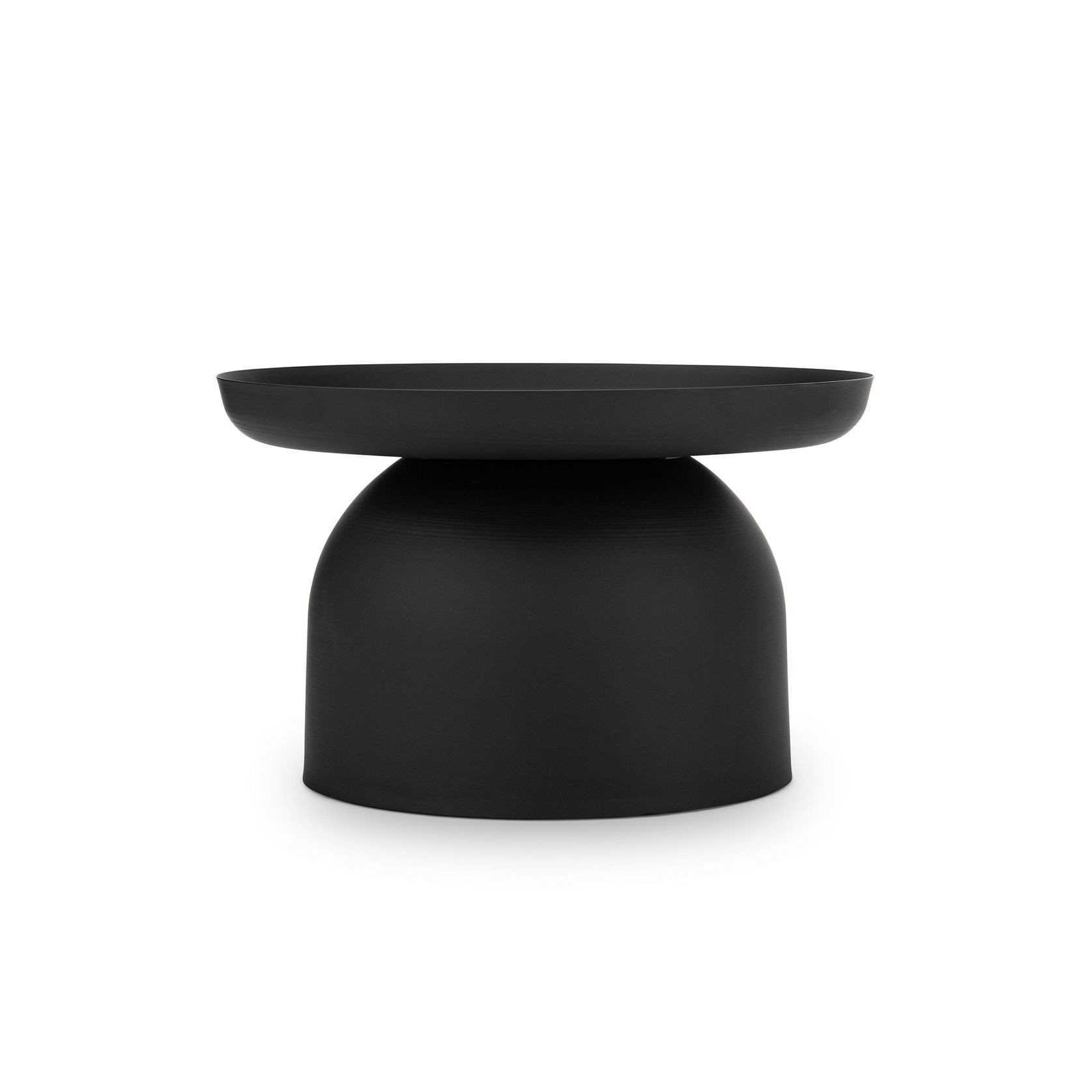Sirkel Round Pedestal Coffee Table | Matte Black gallery detail image