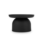 Sirkel Round Pedestal Coffee Table | Matte Black gallery detail image