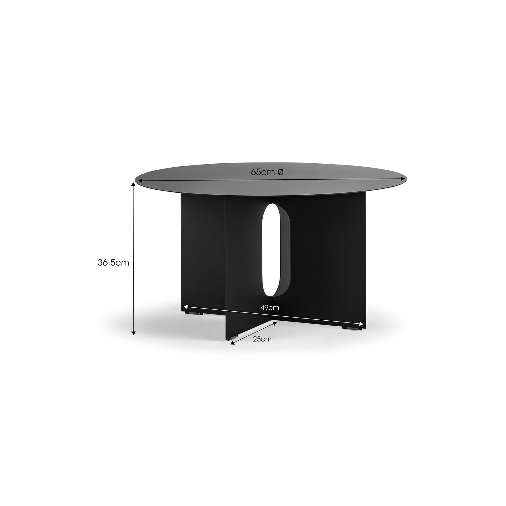 Kiyo Round Steel Coffee Table | Matte Black gallery detail image