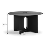 Kiyo Round Steel Coffee Table | Matte Black gallery detail image