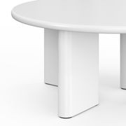 Omni Chunky Round Coffee Table | Matte White gallery detail image