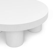 Colum 100cm Round Concrete Coffee Table | Indoor & Outdoor | White gallery detail image