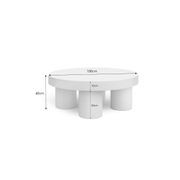 Colum 100cm Round Concrete Coffee Table | Indoor & Outdoor | White gallery detail image