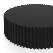 Kaei 90cm Round Fluted Coffee Table | Black gallery detail image