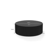 Kaei 90cm Round Fluted Coffee Table | Black gallery detail image