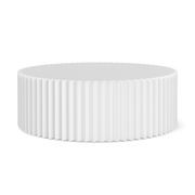 Kaei 90cm Round Fluted Coffee Table | White gallery detail image