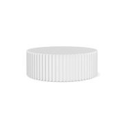 Kaei 90cm Round Fluted Coffee Table | White gallery detail image