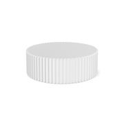Kaei 90cm Round Fluted Coffee Table | White gallery detail image