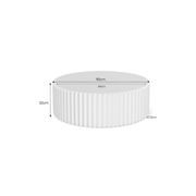 Kaei 90cm Round Fluted Coffee Table | White gallery detail image