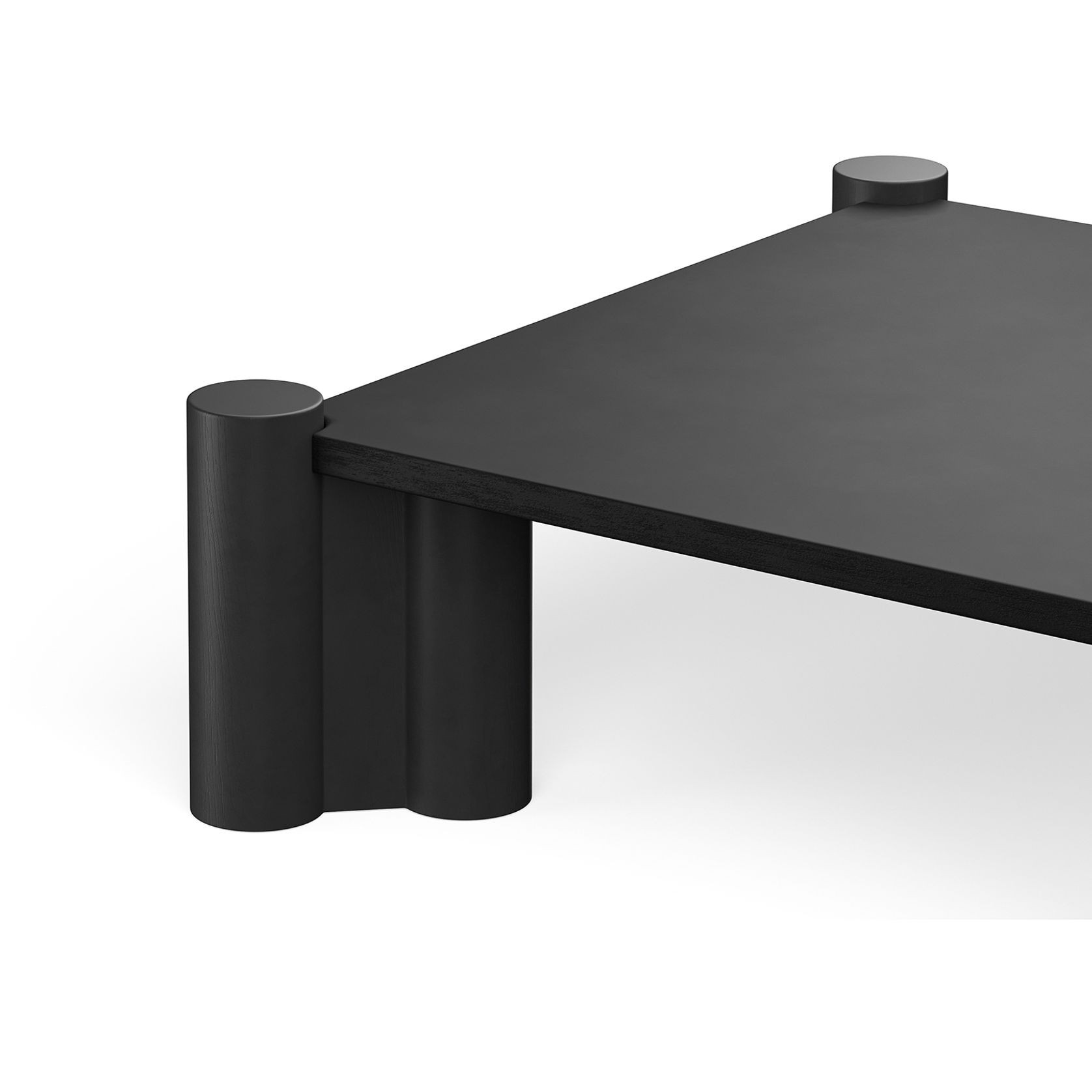 Hart Square Concrete Coffee Table | Black gallery detail image