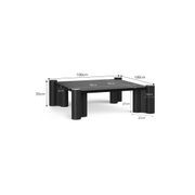 Hart Square Concrete Coffee Table | Black gallery detail image