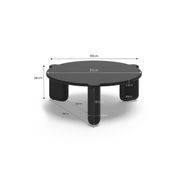 Nobu Round Concrete Coffee Table | Black gallery detail image
