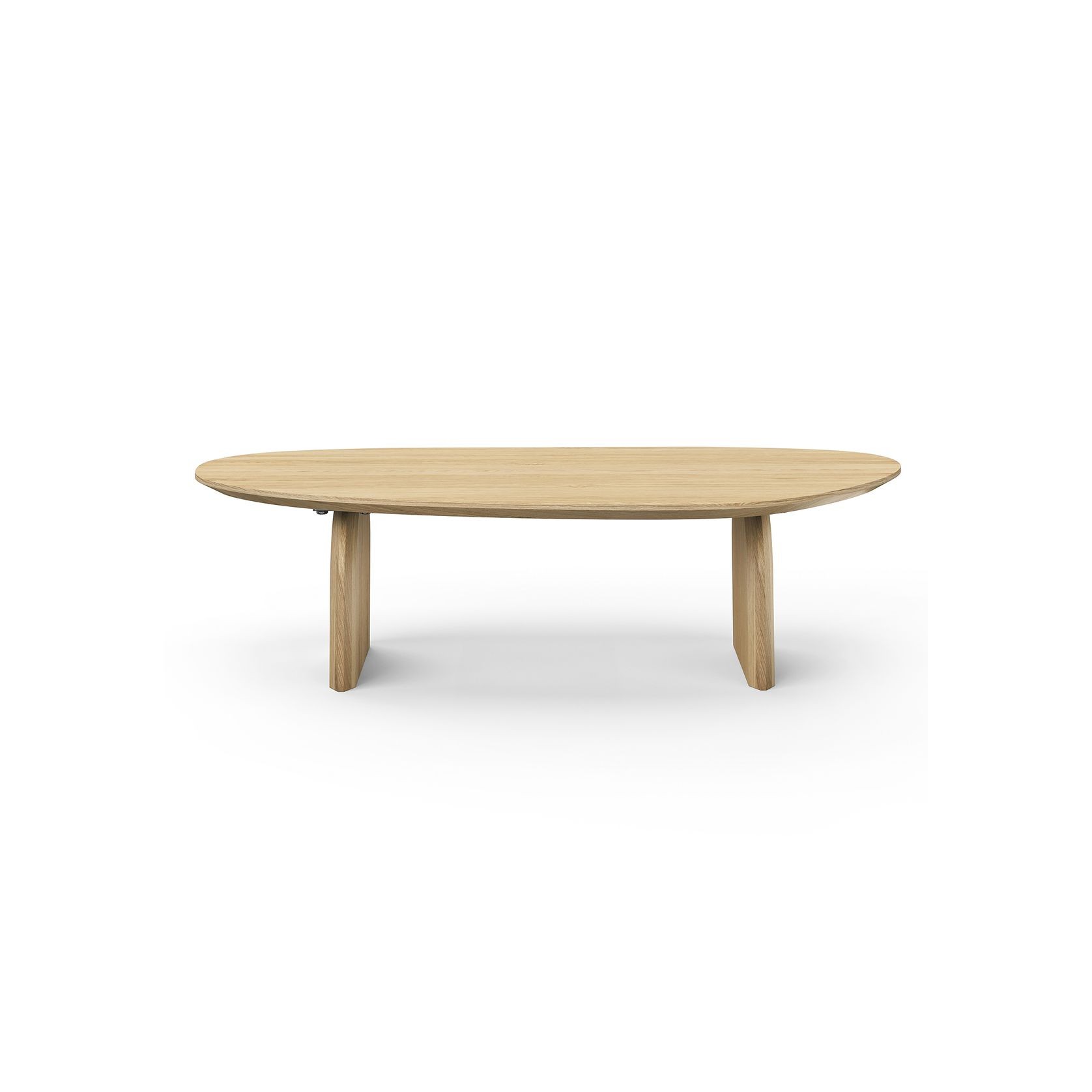 Arco 130cm Oval Oak Coffee Table | Natural gallery detail image