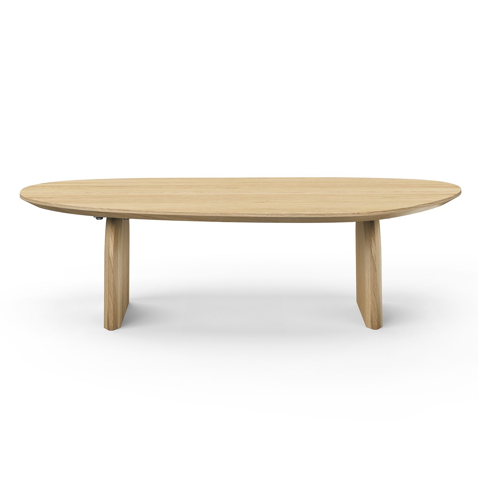 Arco 130cm Oval Oak Coffee Table | Natural gallery detail image