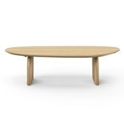 Arco 130cm Oval Oak Coffee Table | Natural gallery detail image