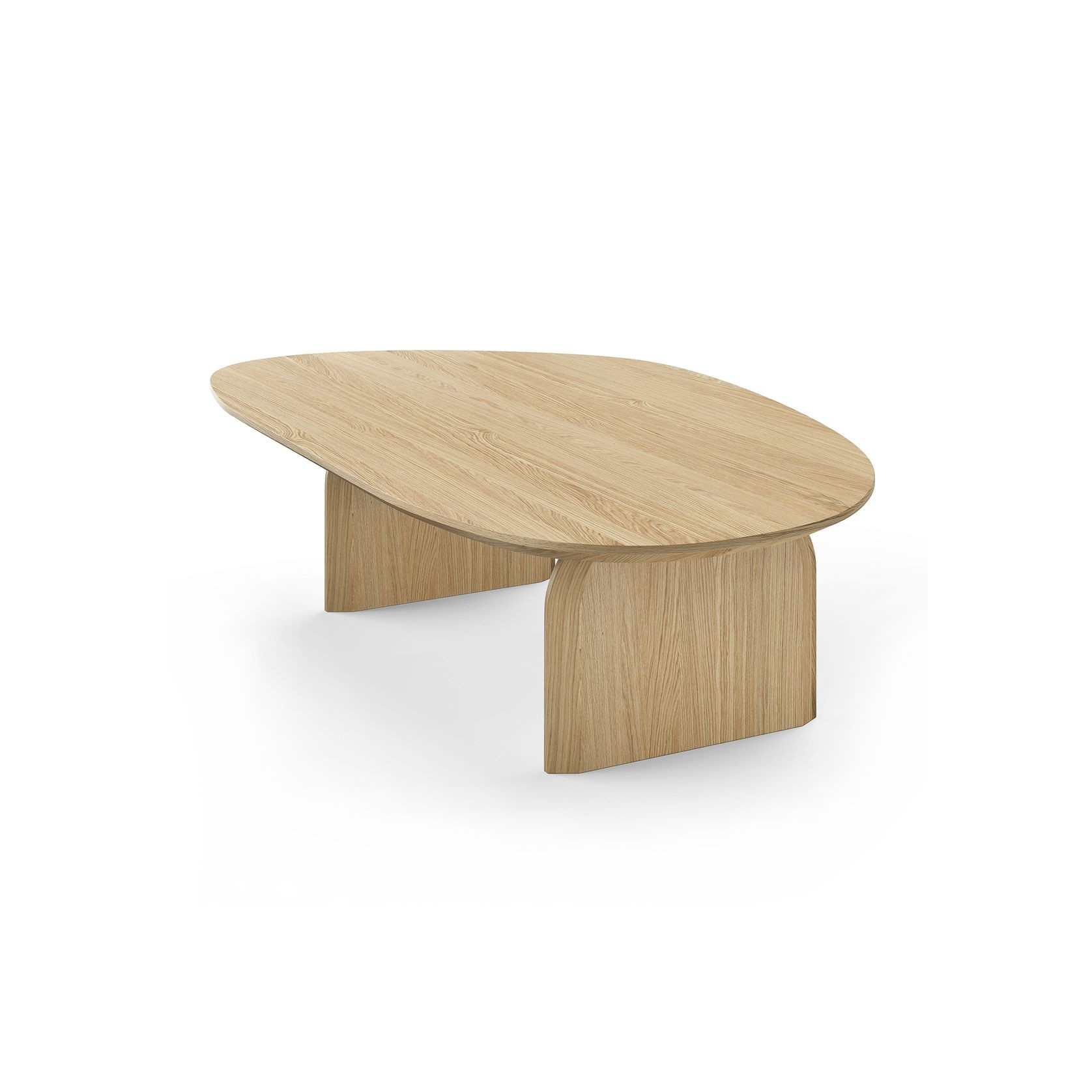 Arco 130cm Oval Oak Coffee Table | Natural gallery detail image