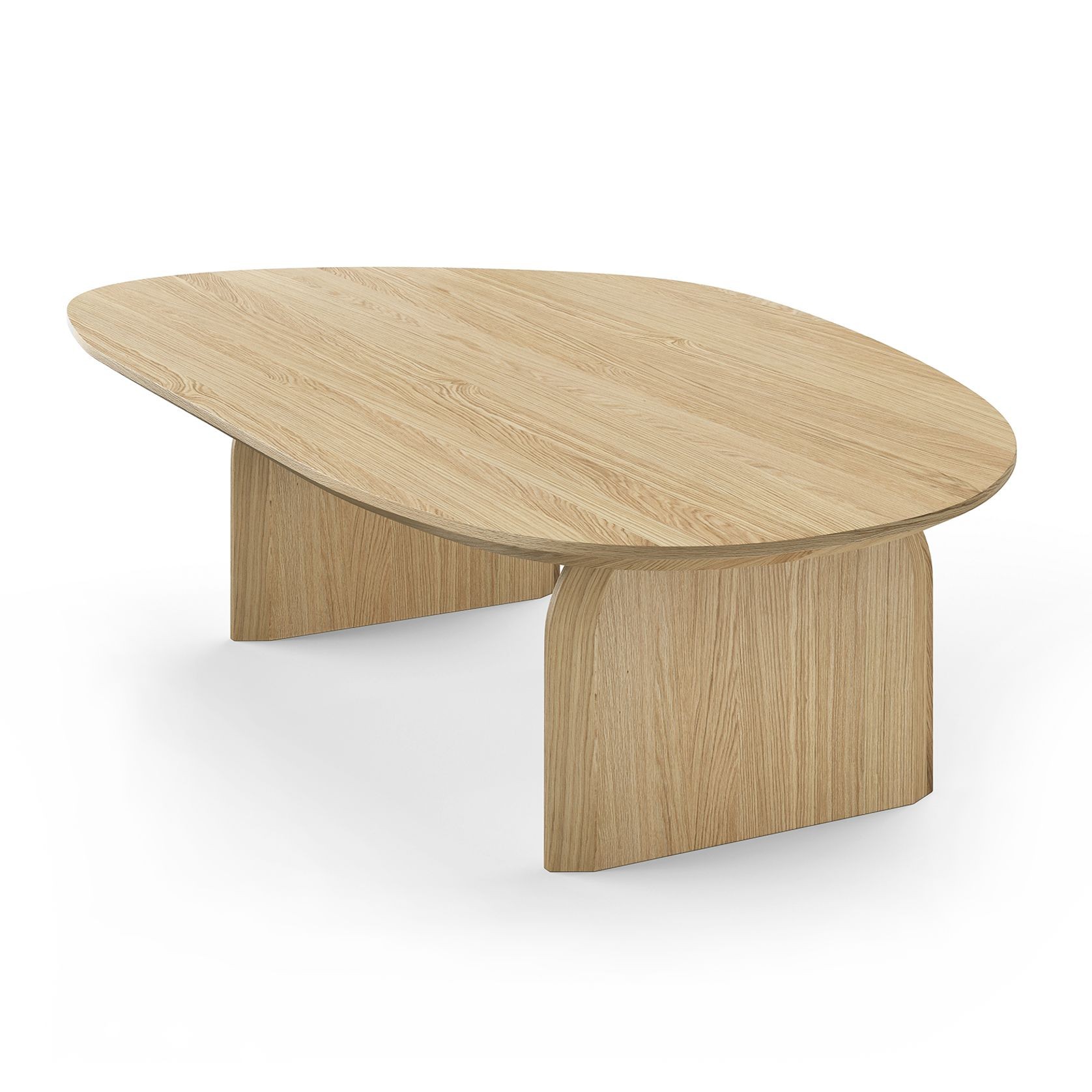 Arco 130cm Oval Oak Coffee Table | Natural gallery detail image
