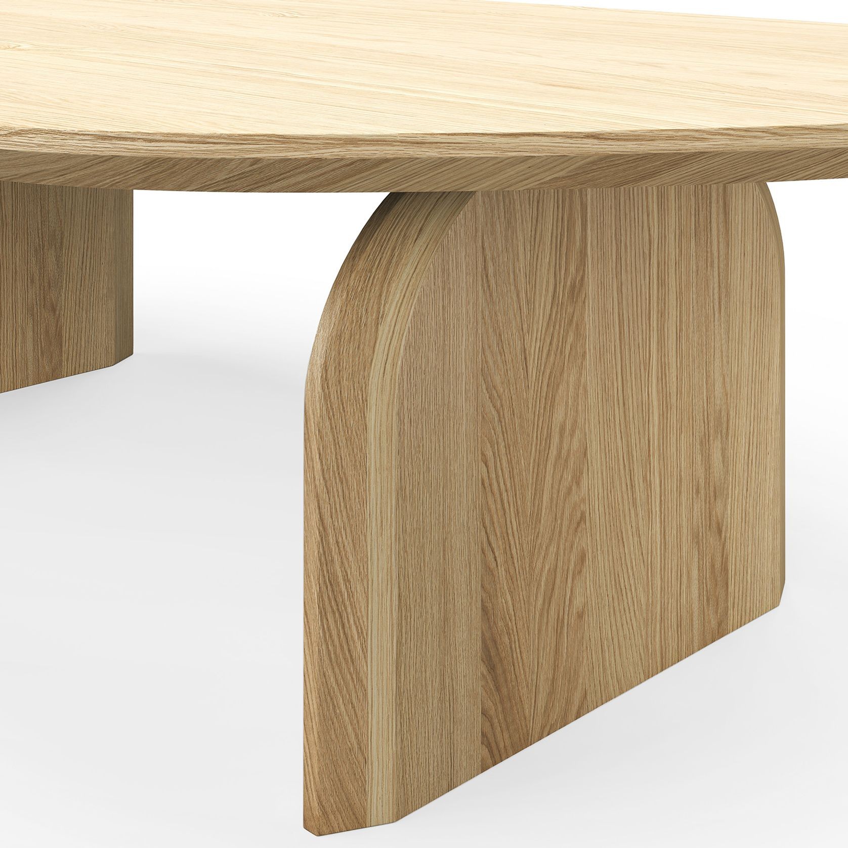 Arco 130cm Oval Oak Coffee Table| Natural gallery detail image