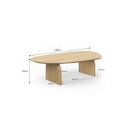 Arco 130cm Oval Oak Coffee Table| Natural gallery detail image
