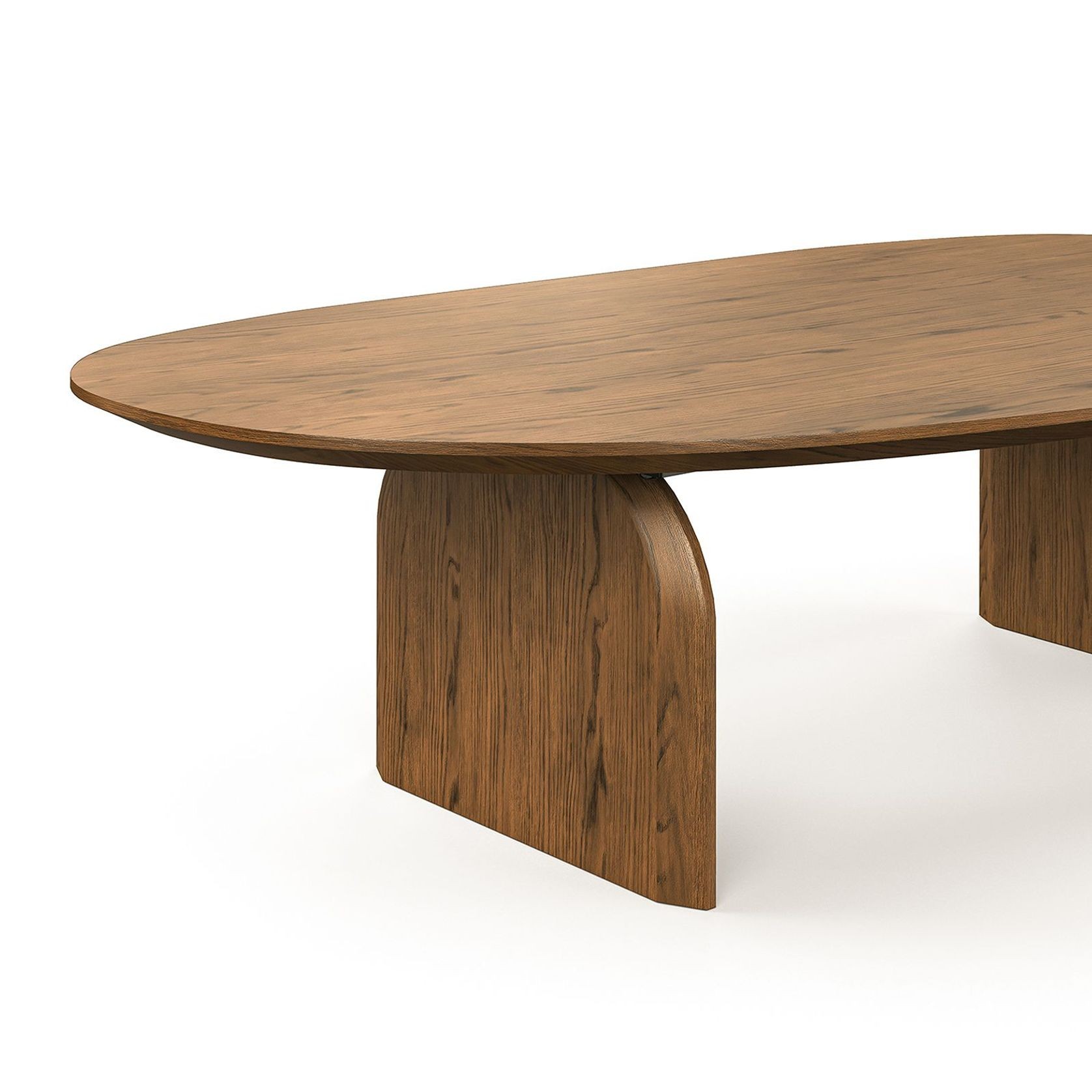 Arco 130cm Oval Coffee Table | Brown Oak gallery detail image