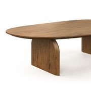 Arco 130cm Oval Coffee Table | Brown Oak gallery detail image