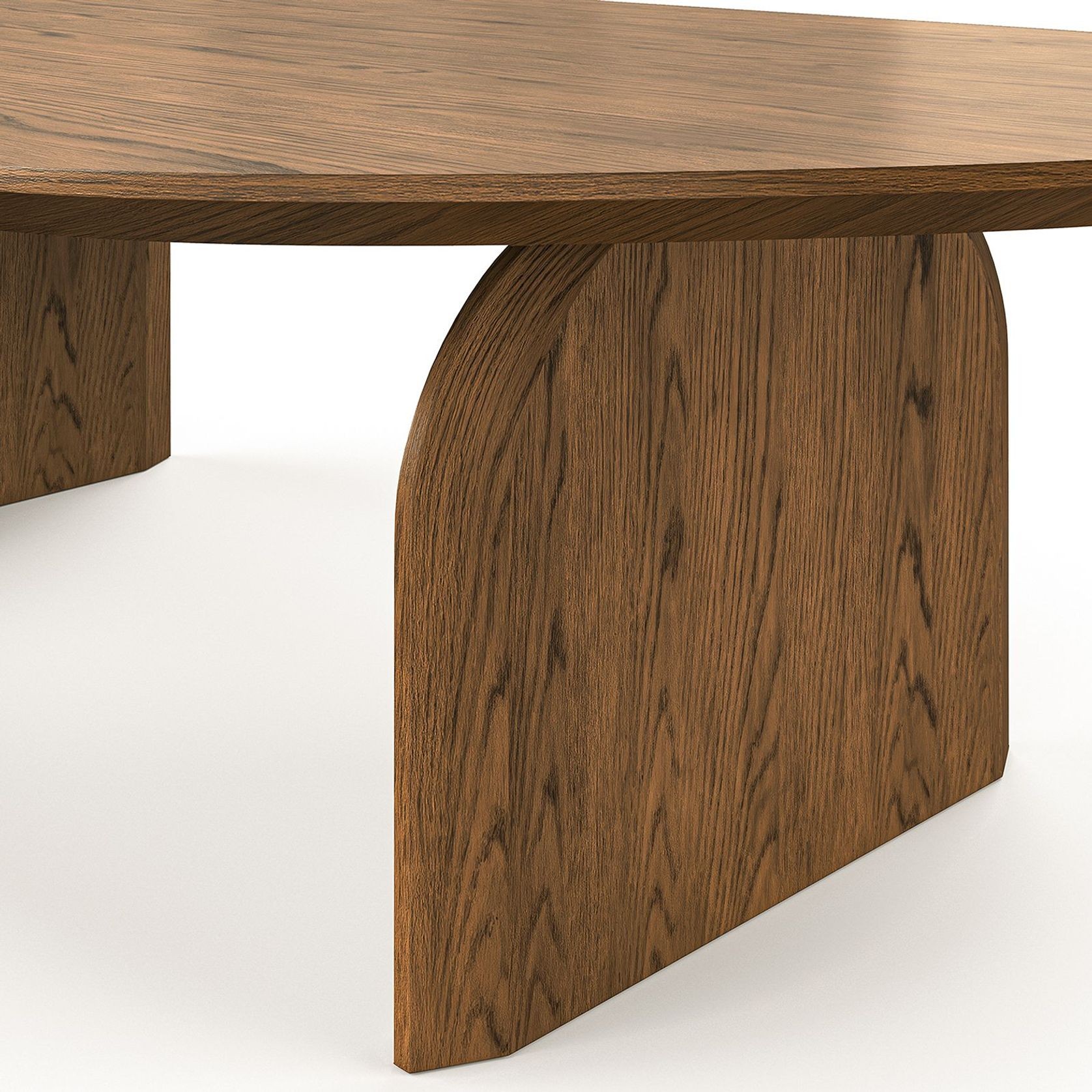Arco 130cm Oval Coffee Table | Brown Oak gallery detail image