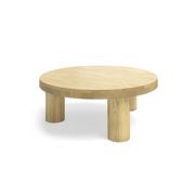 Nomad 90cm Round Solid Oak Coffee Table | Natural gallery detail image