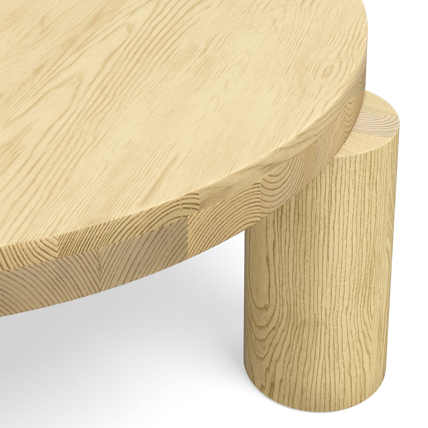 Nomad 90cm Round Solid Oak Coffee Table | Natural gallery detail image