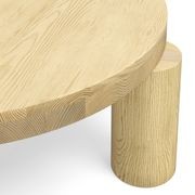 Nomad 90cm Round Solid Oak Coffee Table | Natural gallery detail image