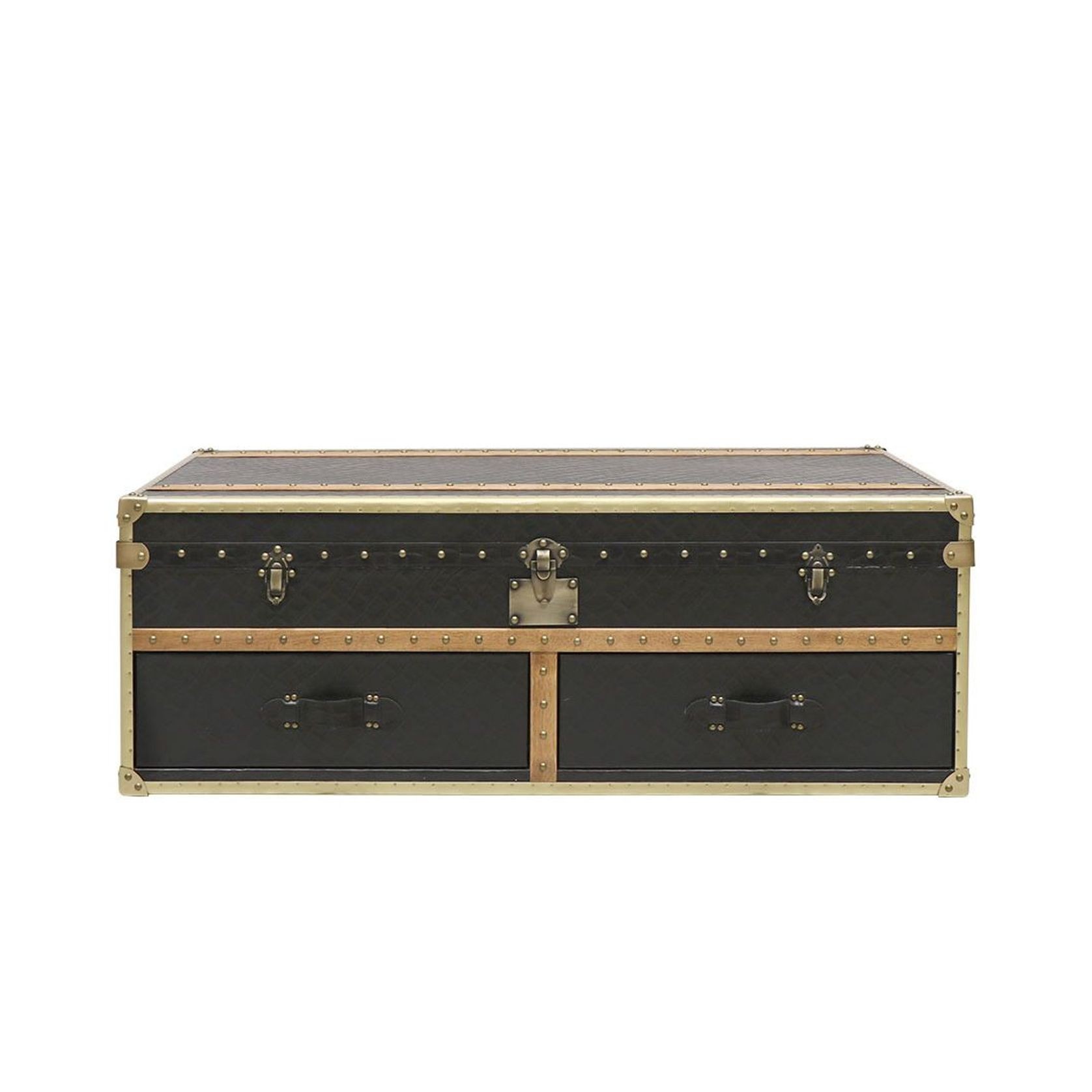 Voyager Trunk Coffee Table - Aged Black gallery detail image