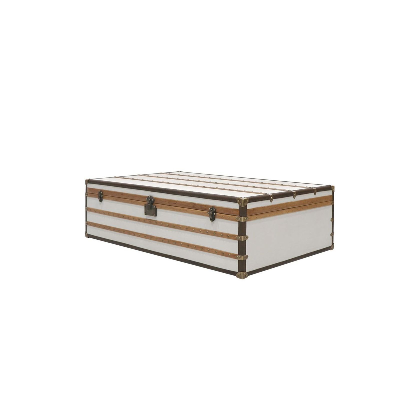 Voyager Trunk Coffee Table Aged White ArchiPro NZ