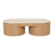 Pluto Oval Marble Coffee Table gallery detail image