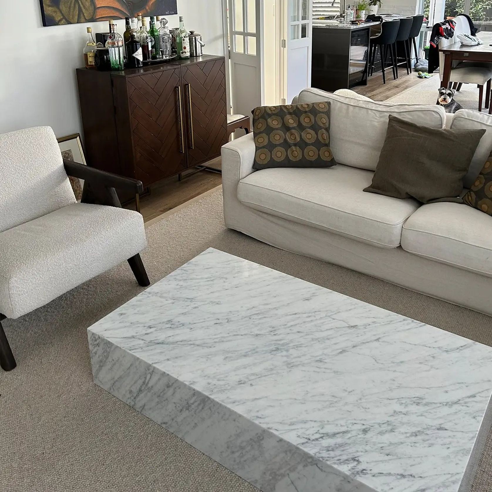 Block Coffee Table-Carrara Marble | Natural Stone Co. gallery detail image
