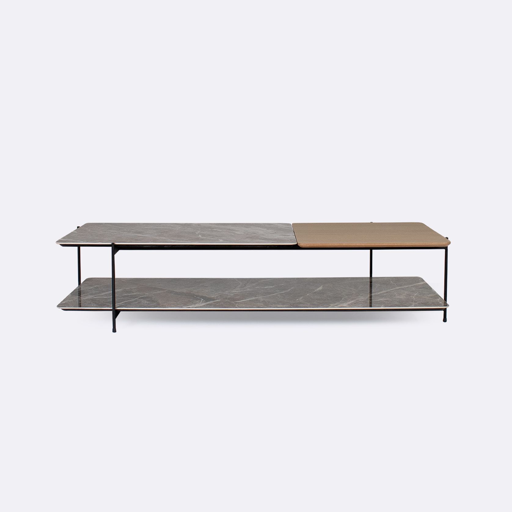 Dua Tiered Coffee Table | Mountain Peak & Sahara Oak gallery detail image