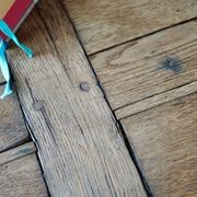 Antique French Parquet & Iron Coffee Table gallery detail image