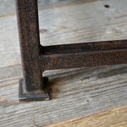 Antique French Parquet & Iron Coffee Table gallery detail image