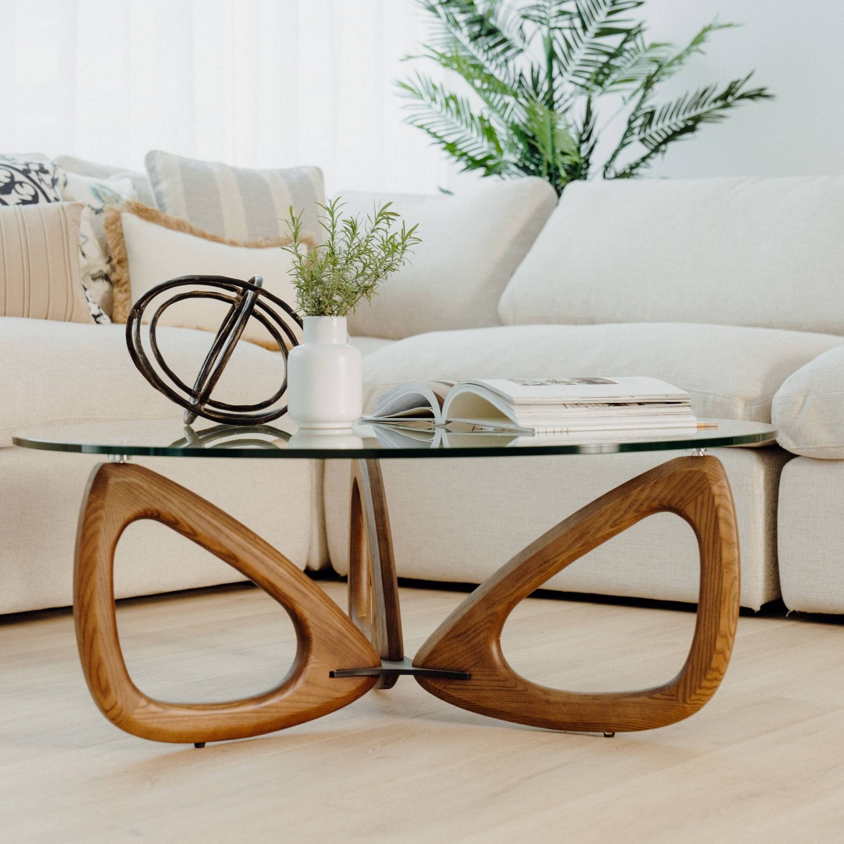 Maddox Mid-Century Round Coffee Table gallery detail image