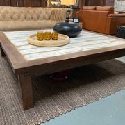 Old Teak Square Coffee Table gallery detail image