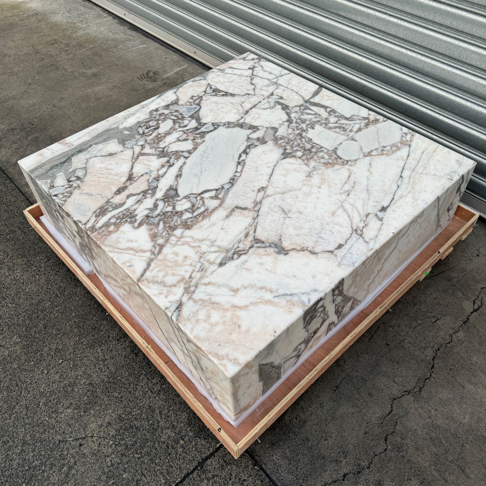 Square Coffee Table-Milky Bleu Marble | Natural Stone Co. gallery detail image