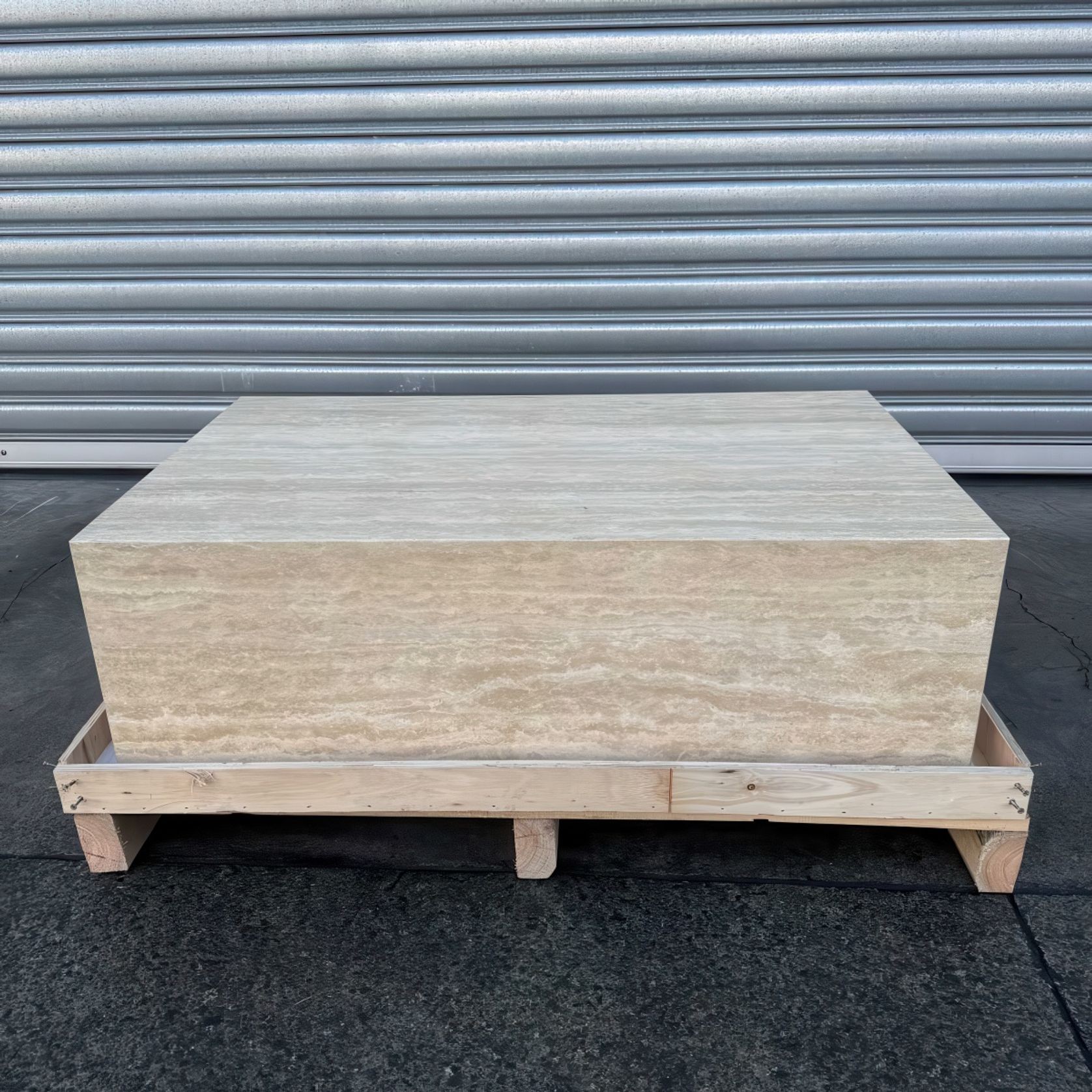 Block Coffee Table/Vein Cut Travertine -Small | Natural Stone Co. gallery detail image