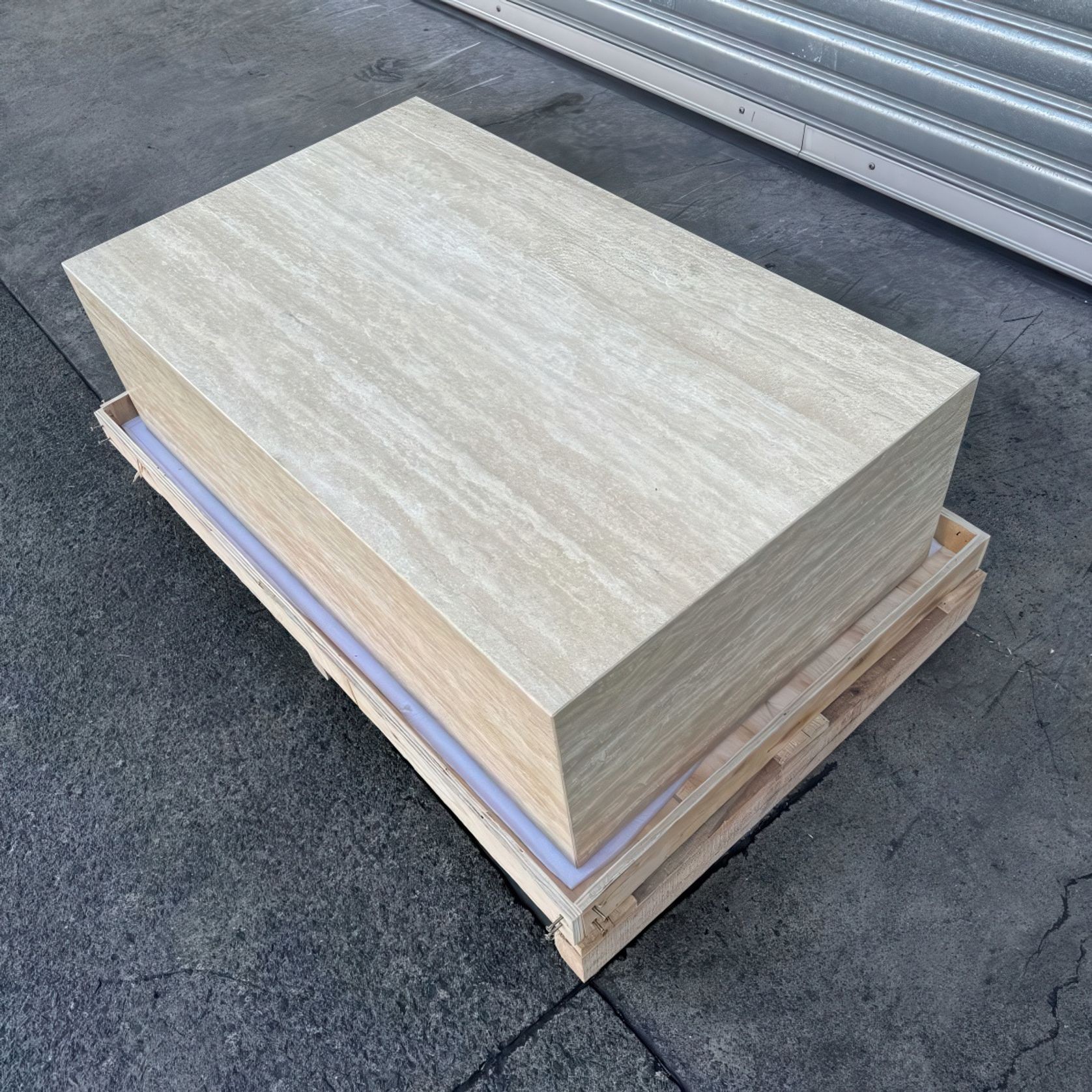 Block Coffee Table/Vein Cut Travertine -Small | Natural Stone Co. gallery detail image