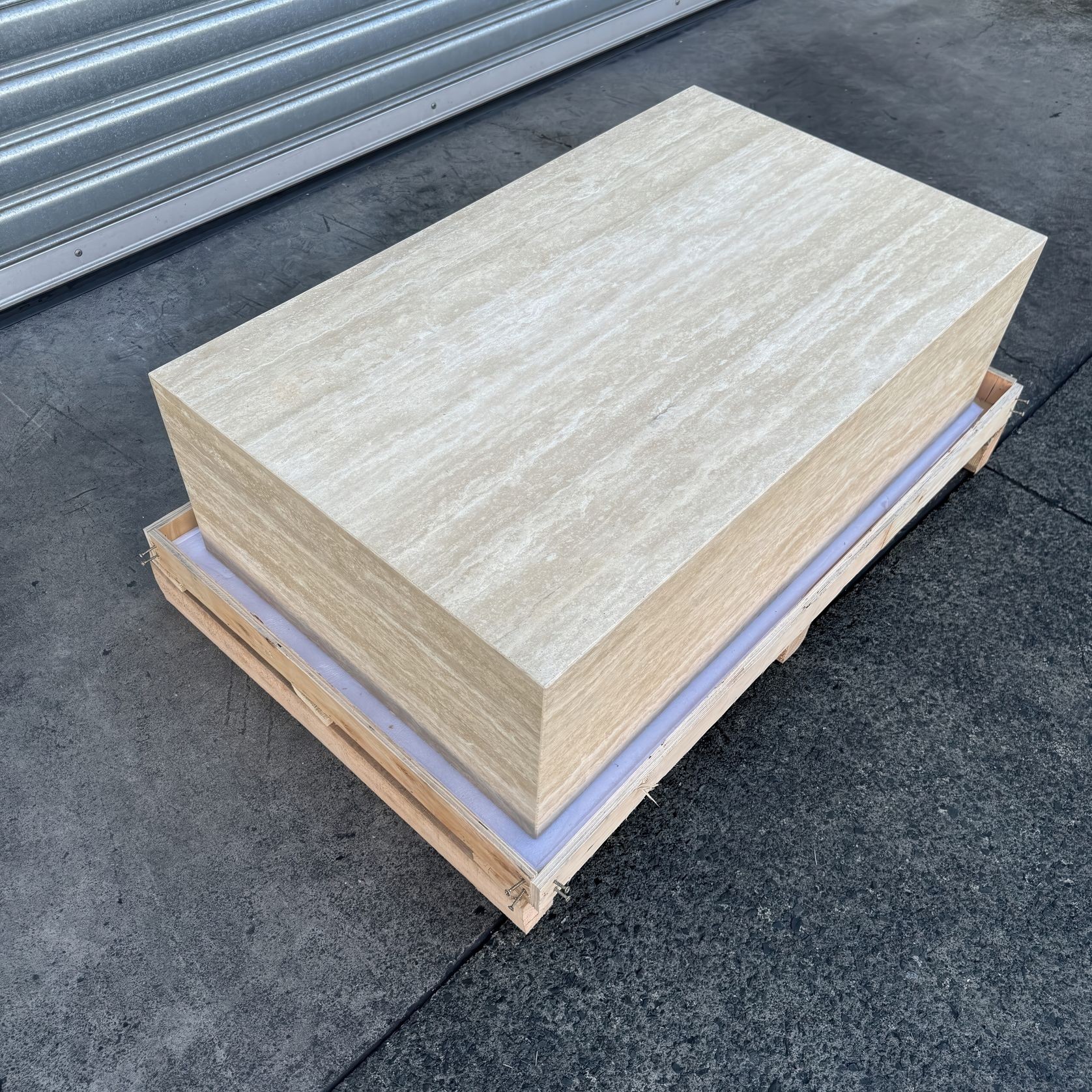 Block Coffee Table/Vein Cut Travertine -Small | Natural Stone Co. gallery detail image