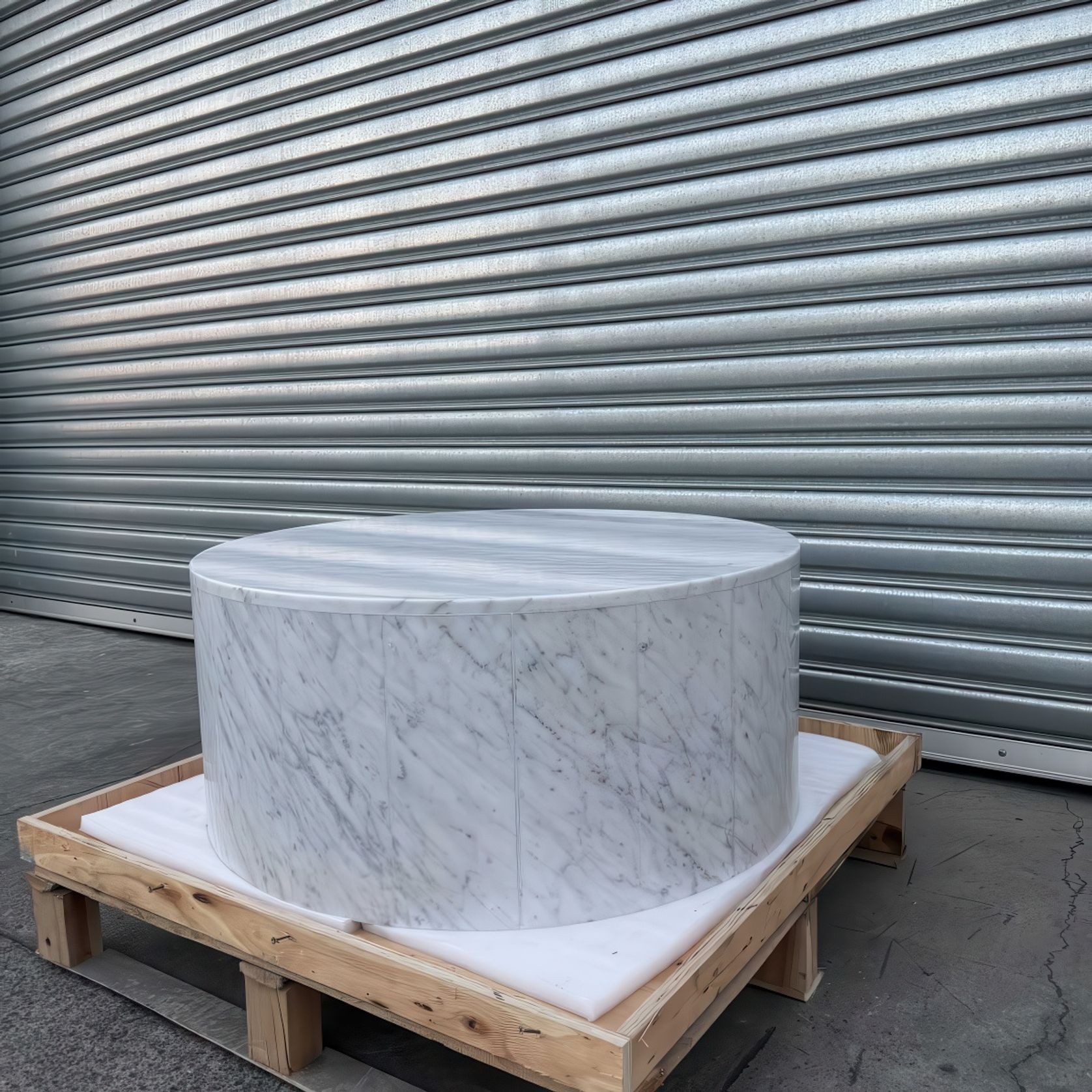 Rounded Coffee Table-Carrara Marble | Natural Stone Co. gallery detail image