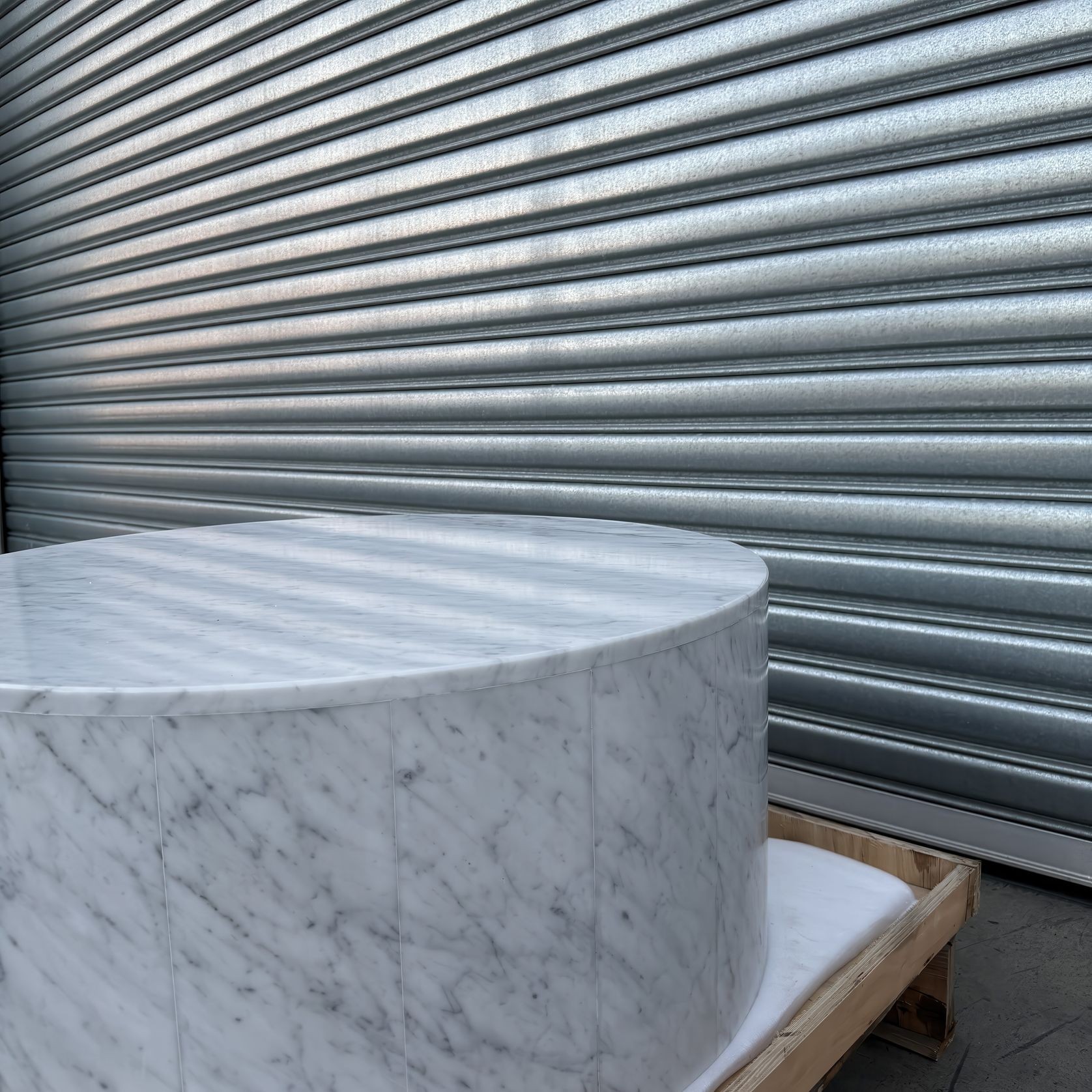 Rounded Coffee Table-Carrara Marble | Natural Stone Co. gallery detail image